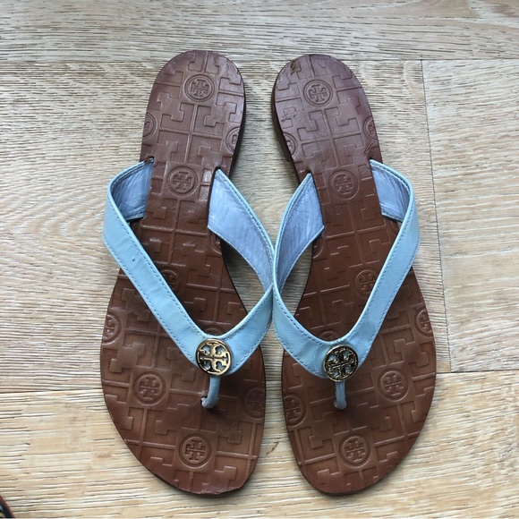 Tory Burch Shoes - Tory Burch Thora Blue Patent Leather Thong Sandals sz10 price firm!